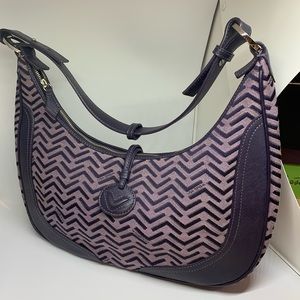 Mauve print shoulder bag.